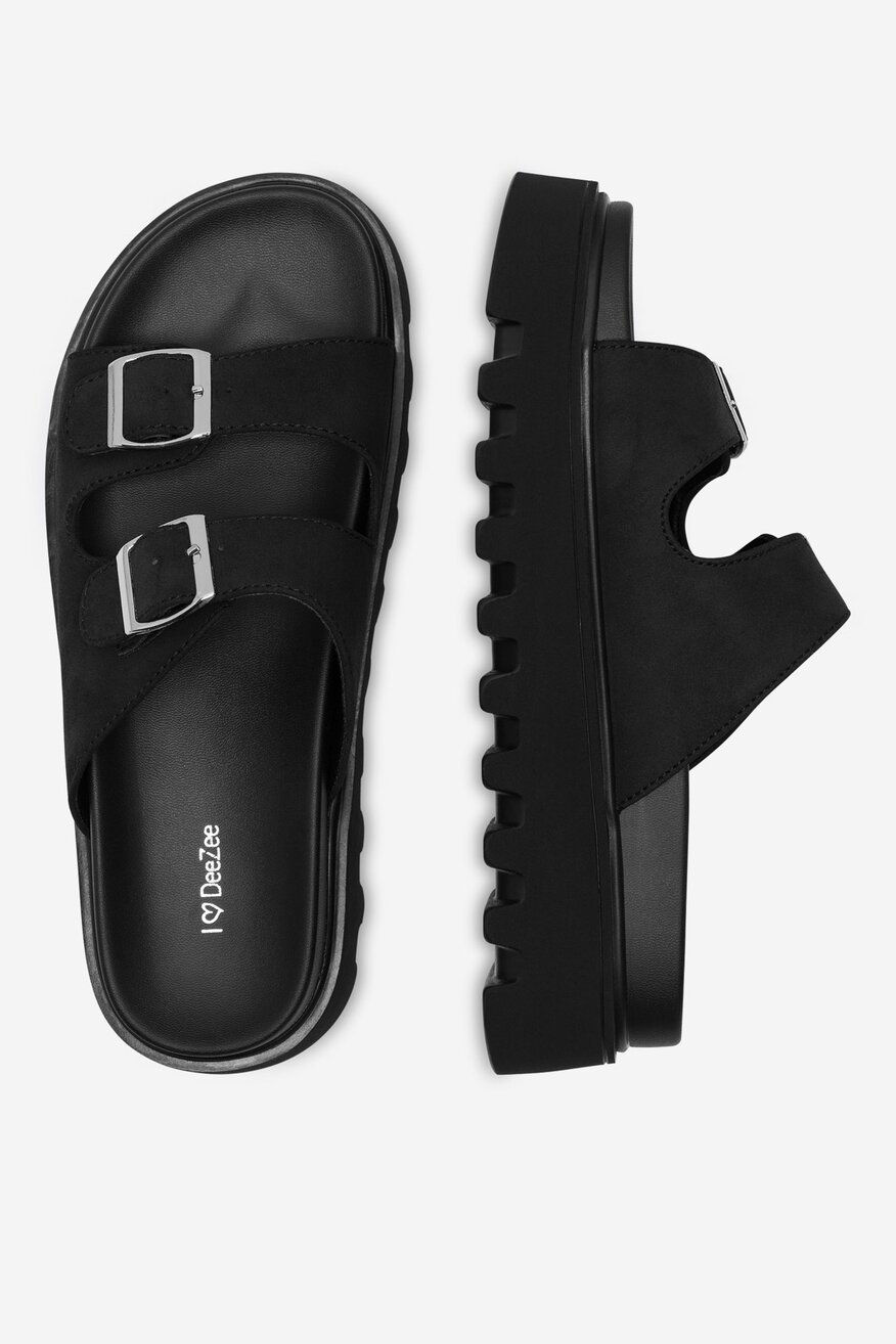 Klapki na grubej podeszwie