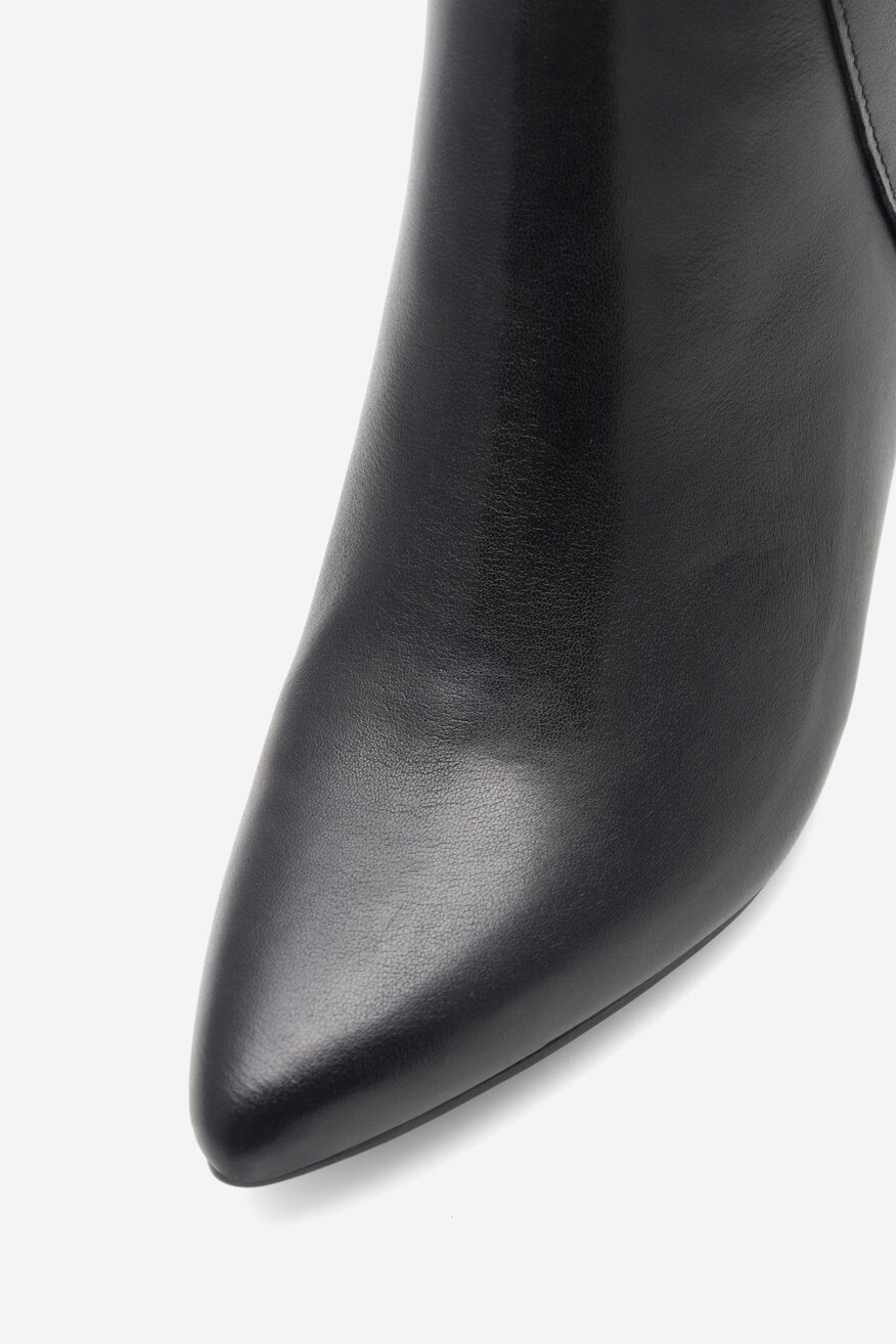 Botki skórzane na szpilce