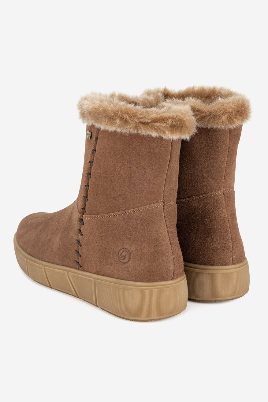Botki skórzane ocieplane
