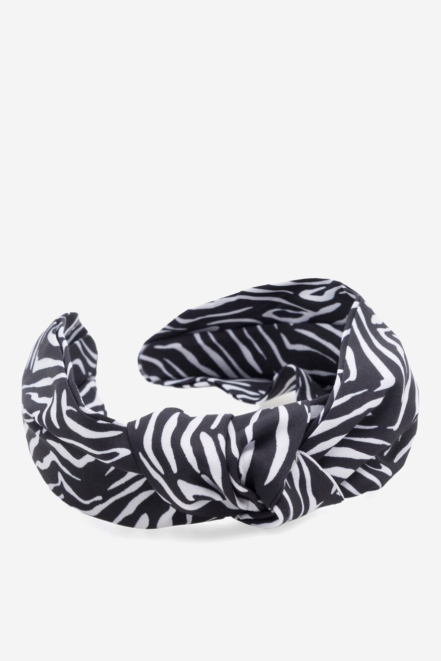 Opaska z printem czarna