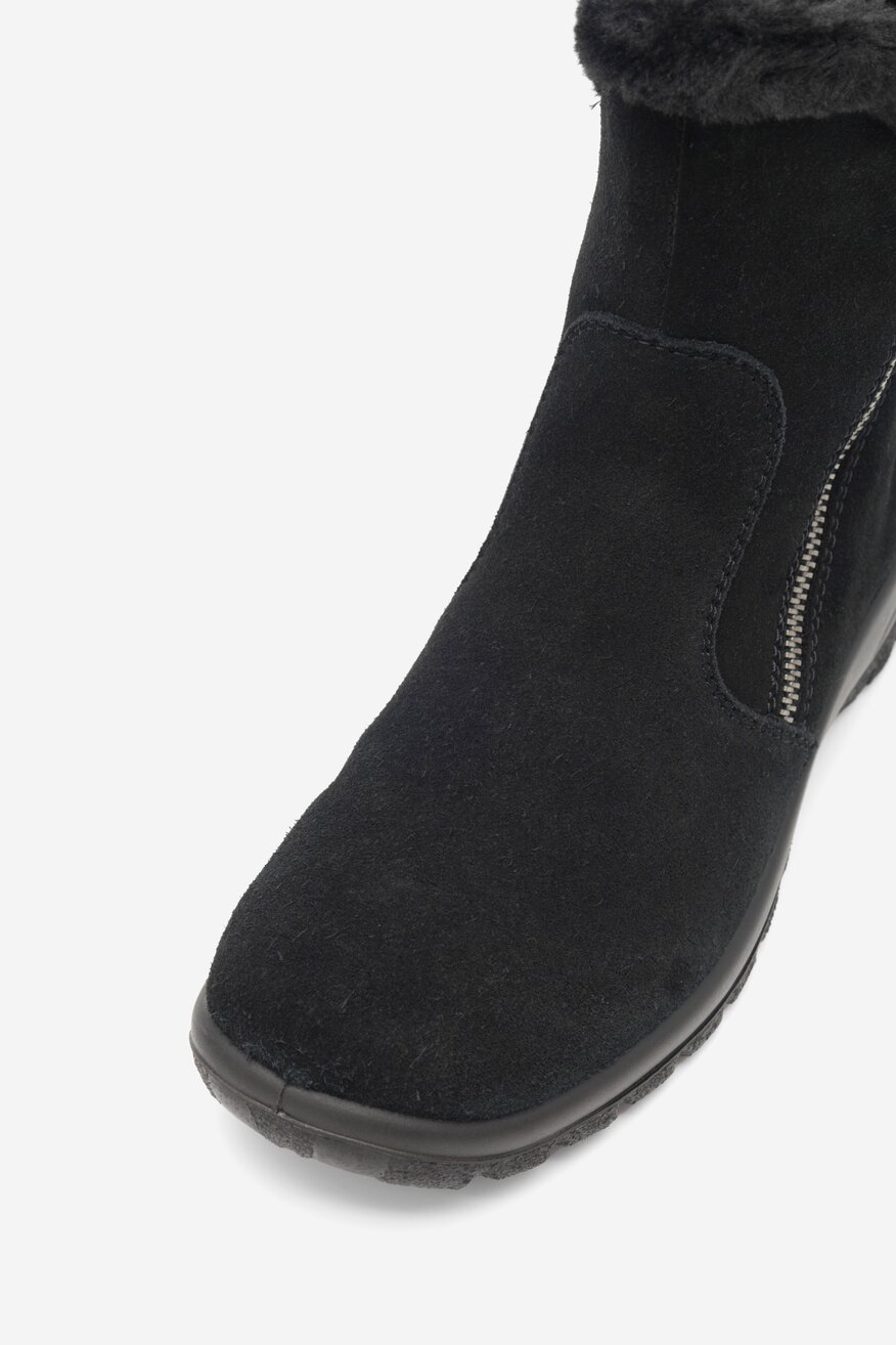 Botki skórzane ocieplane