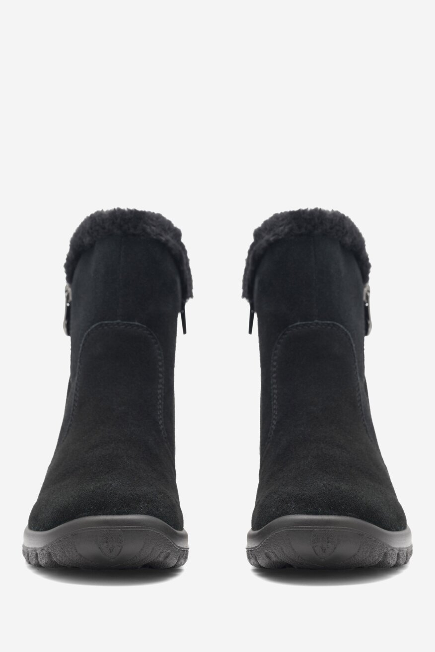 Botki skórzane ocieplane
