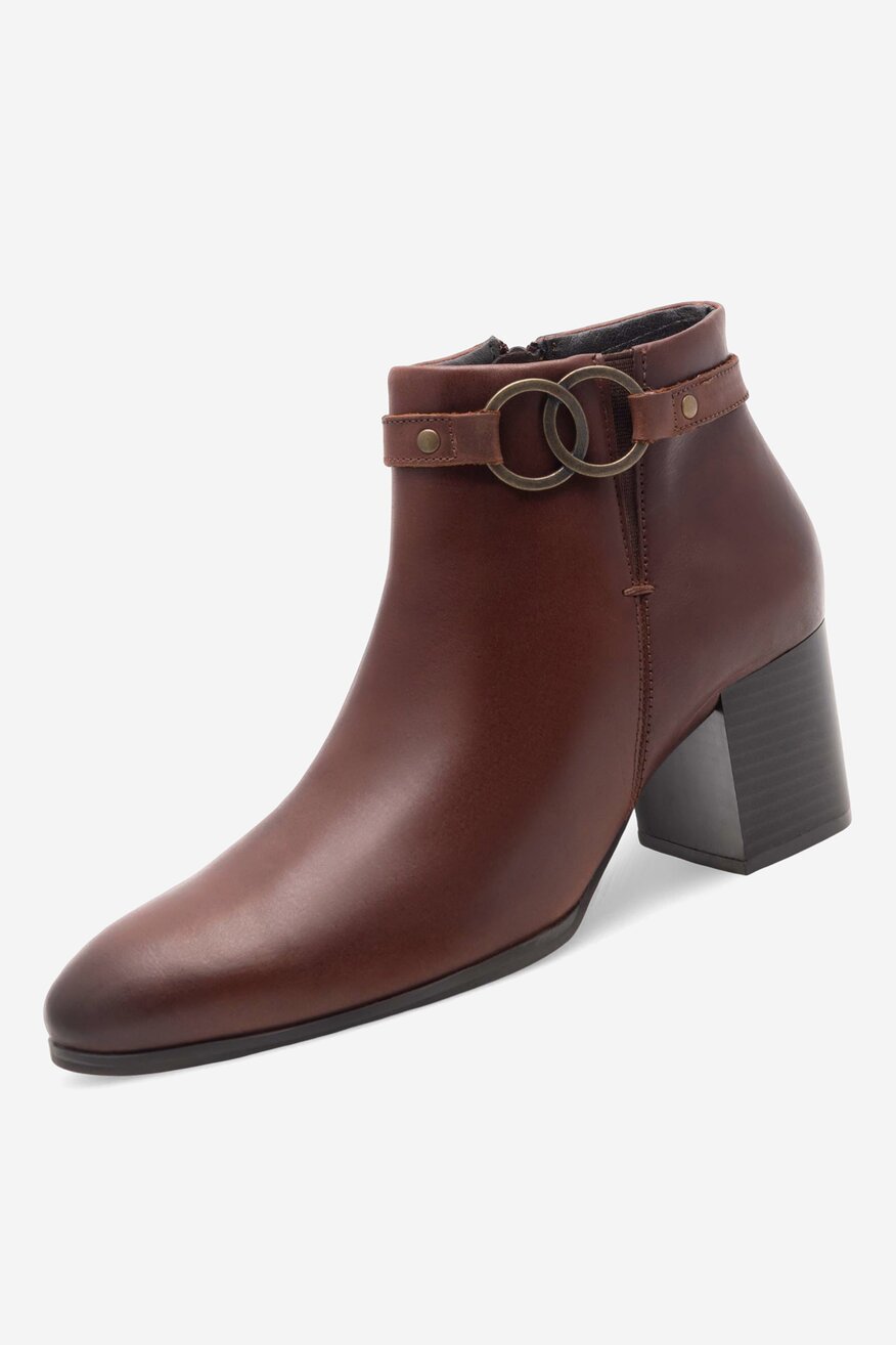 Botki skórzane ocieplane