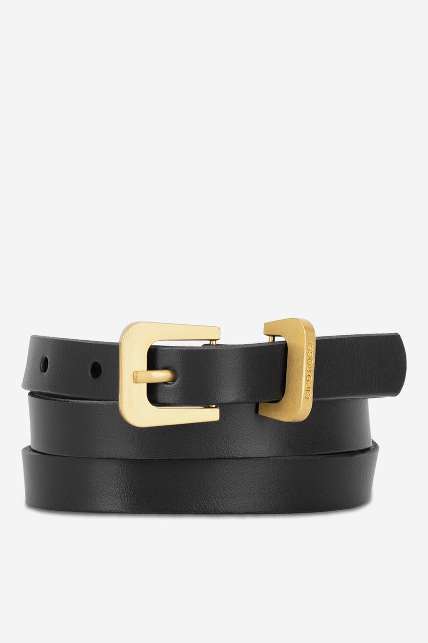 Pasek damski skórzany