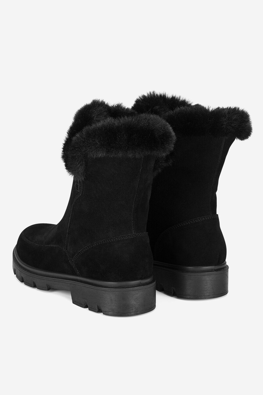 Botki skórzane ocieplane