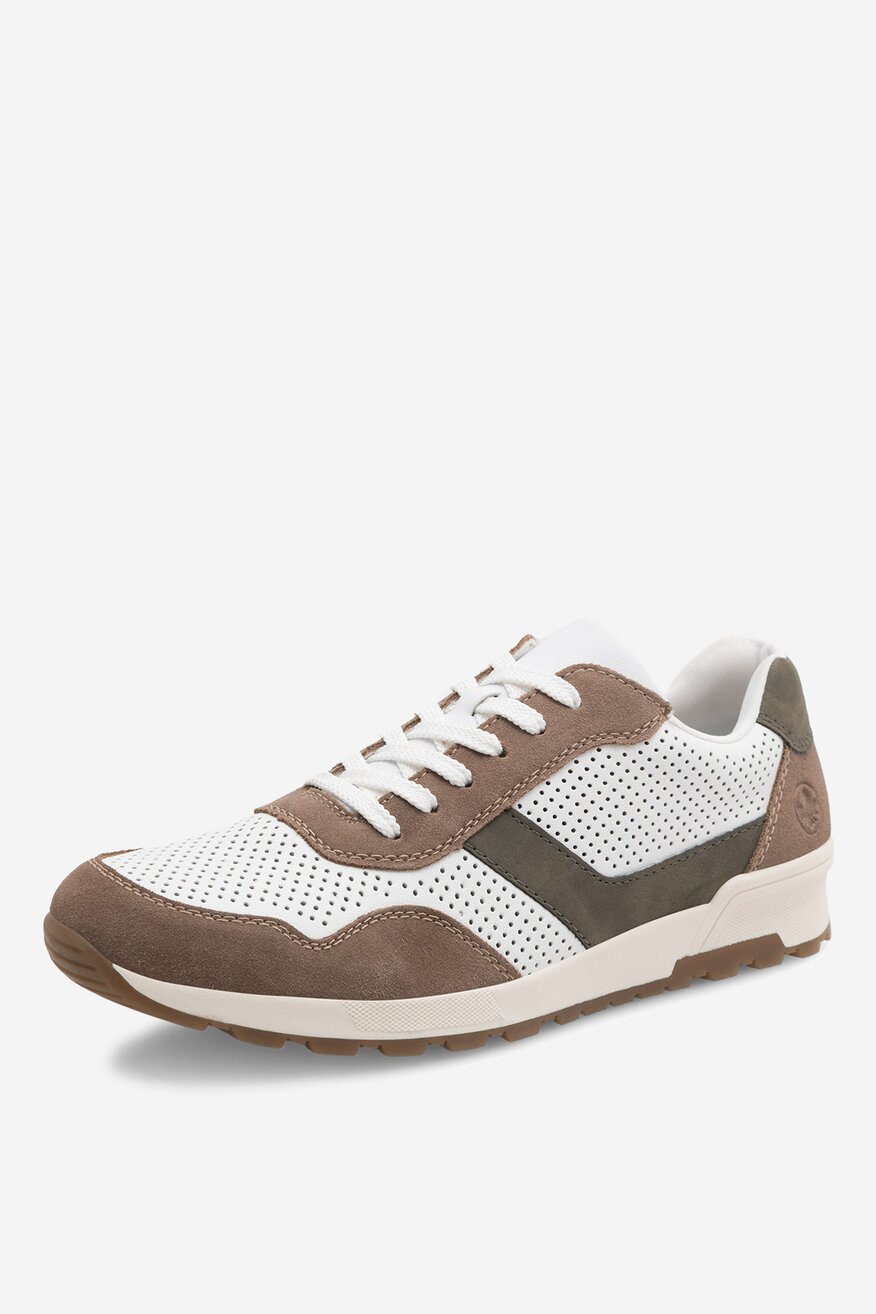 Sneakersy skórzane na platformie