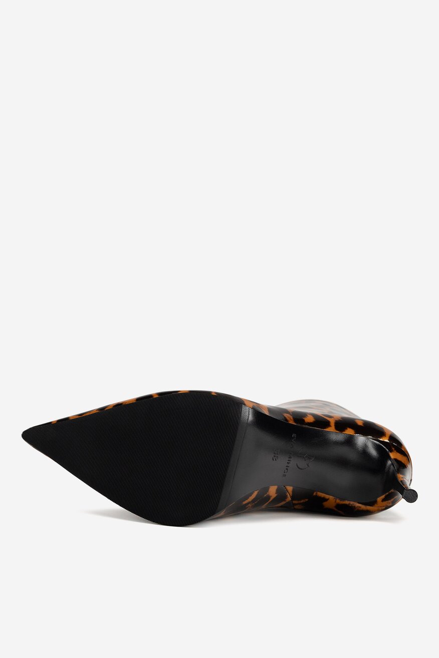 Botki skórzane na szpilce