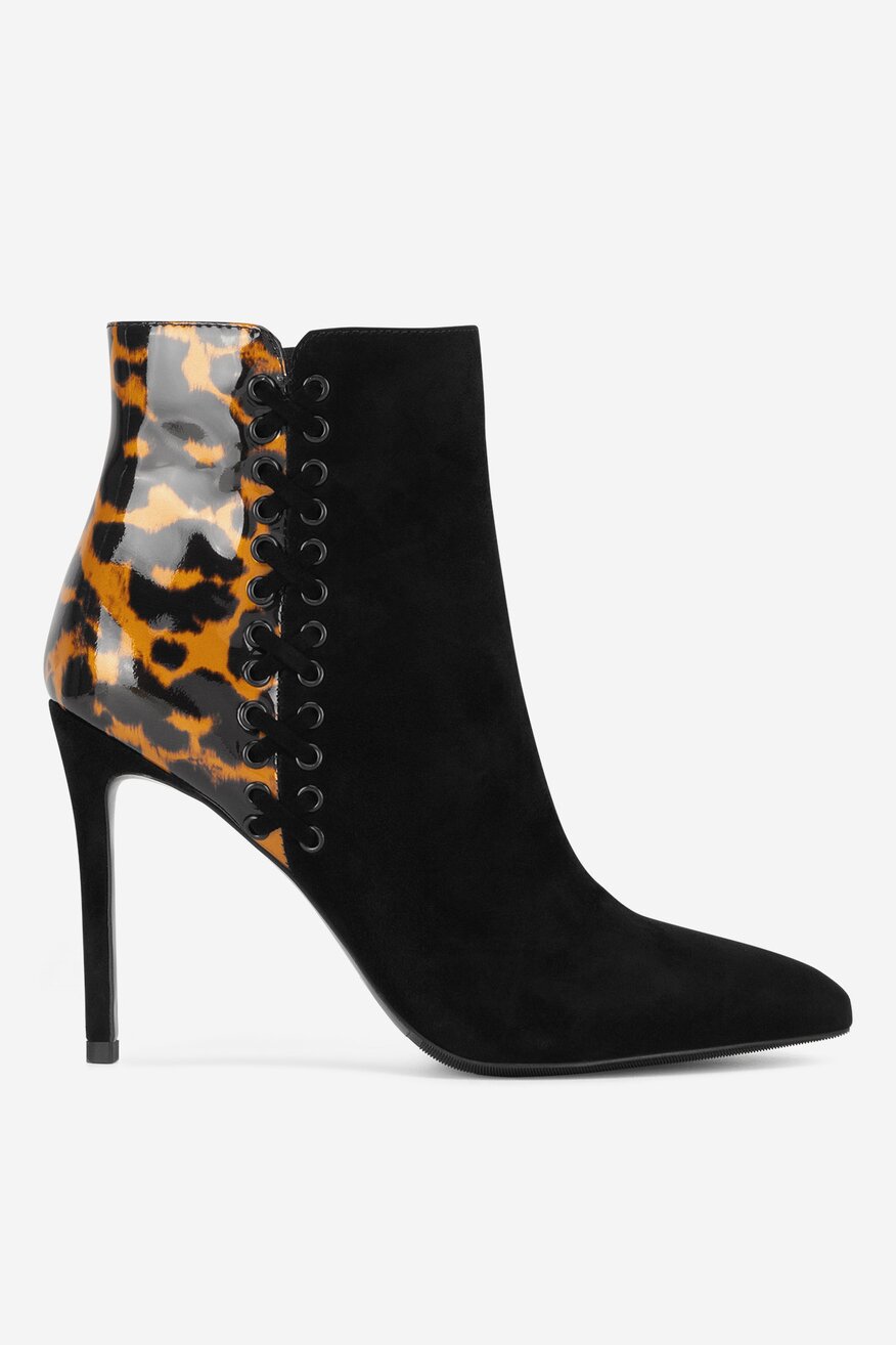 Botki skórzane na szpilce