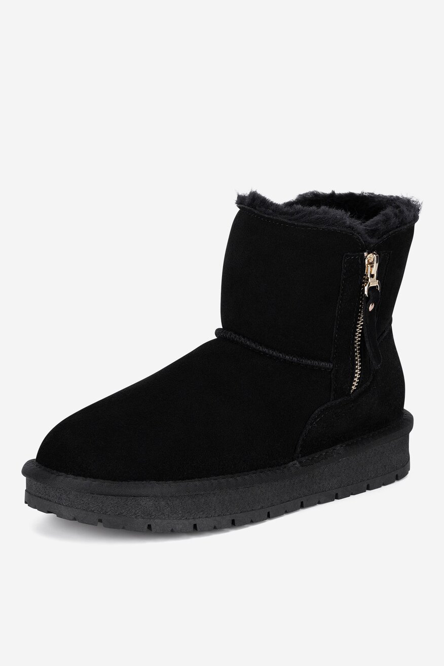 Botki skórzane ocieplane