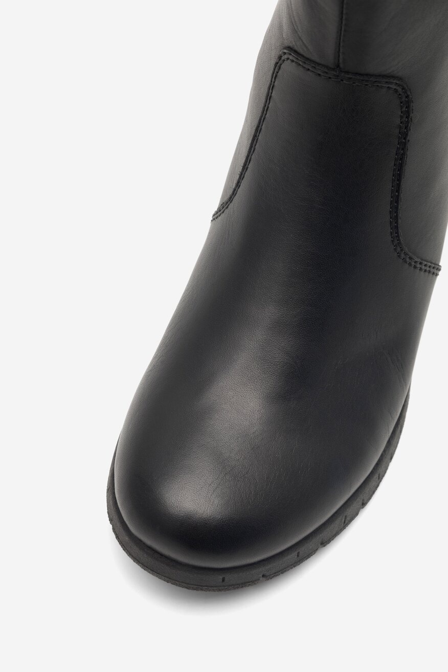 Botki skórzane ocieplane