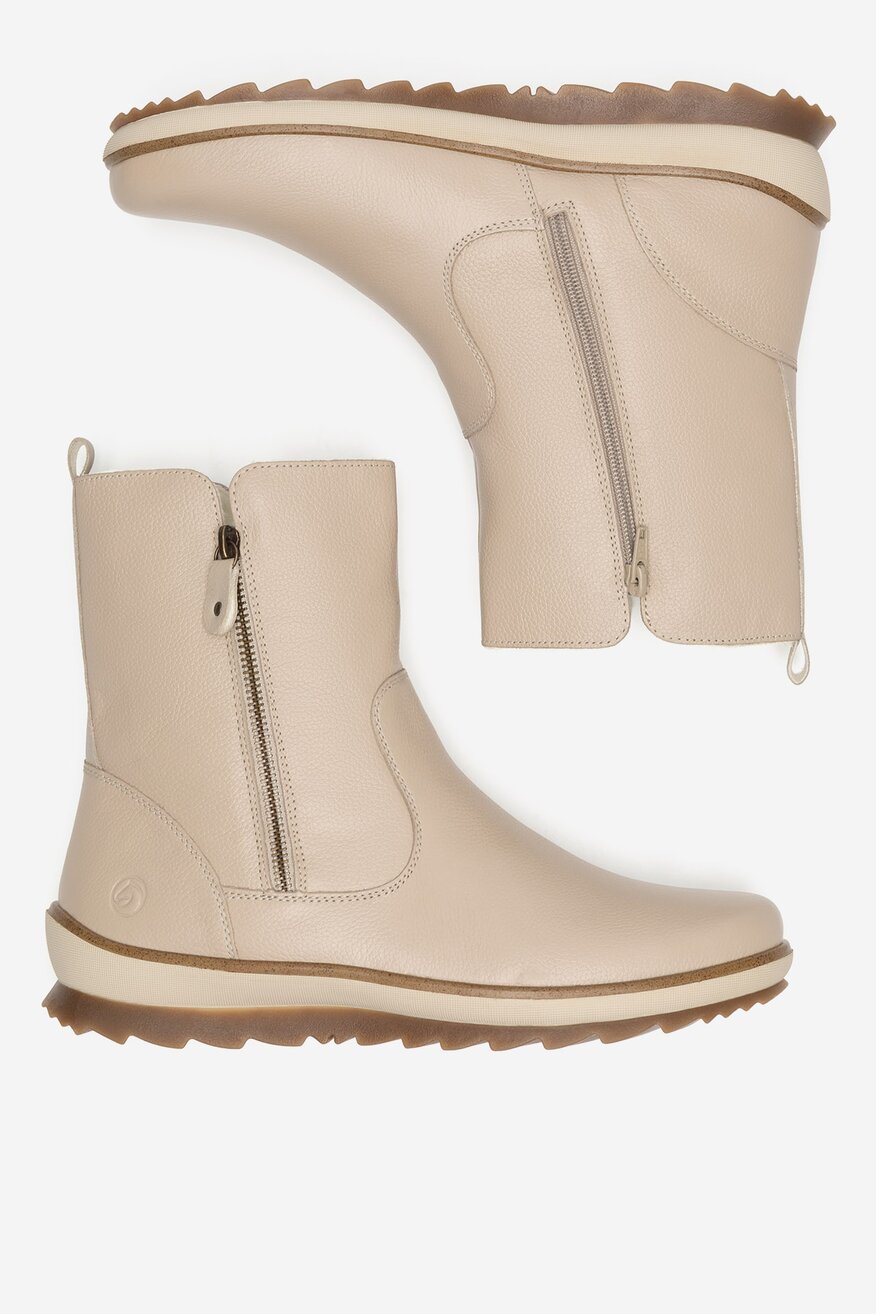 Botki skórzane ocieplane