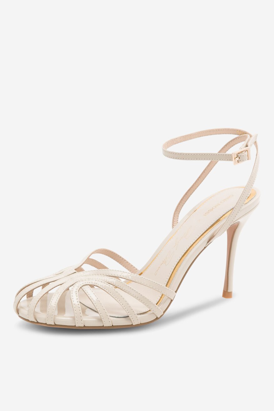 Sandały skórzane na szpilce