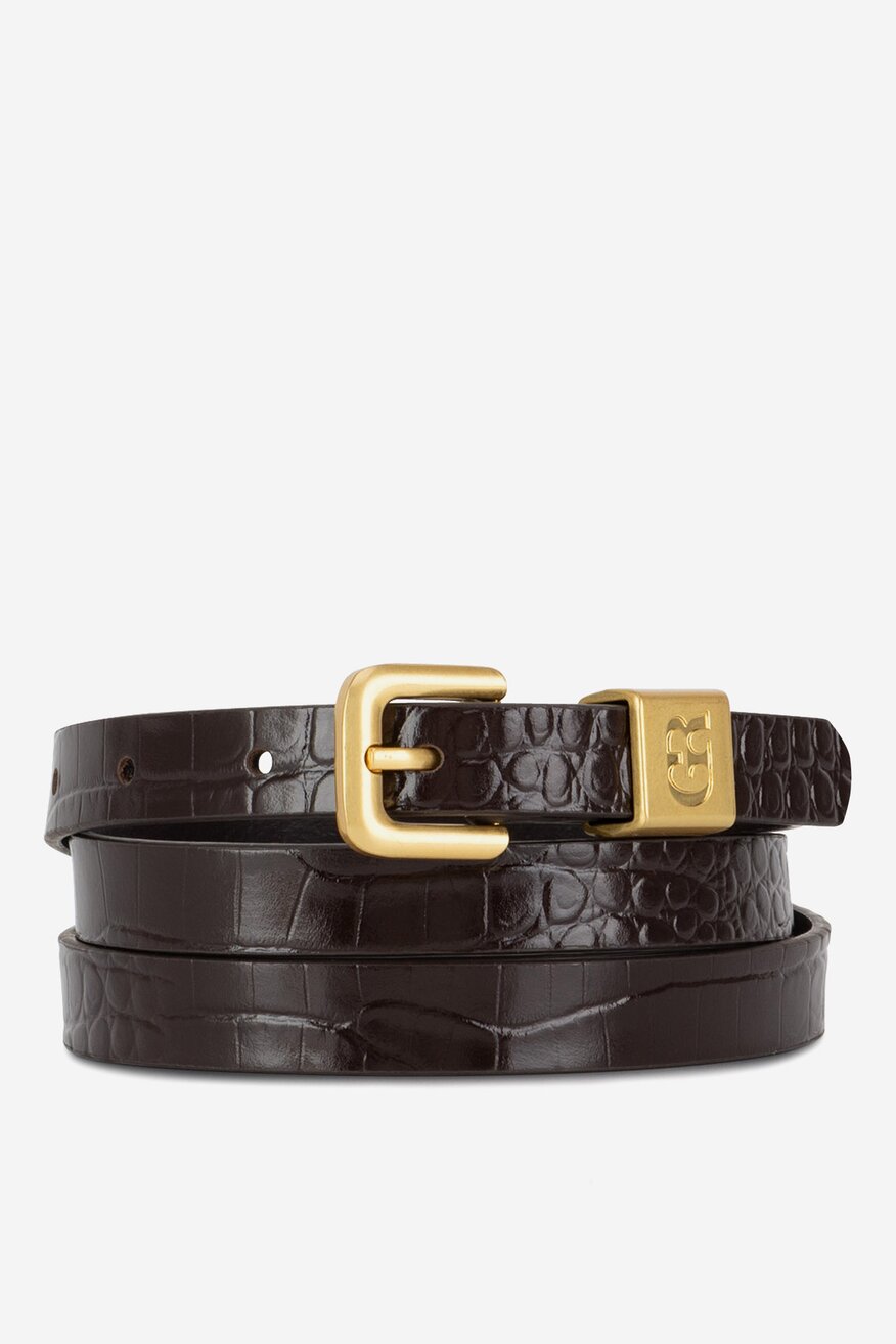 Pasek damski skórzany