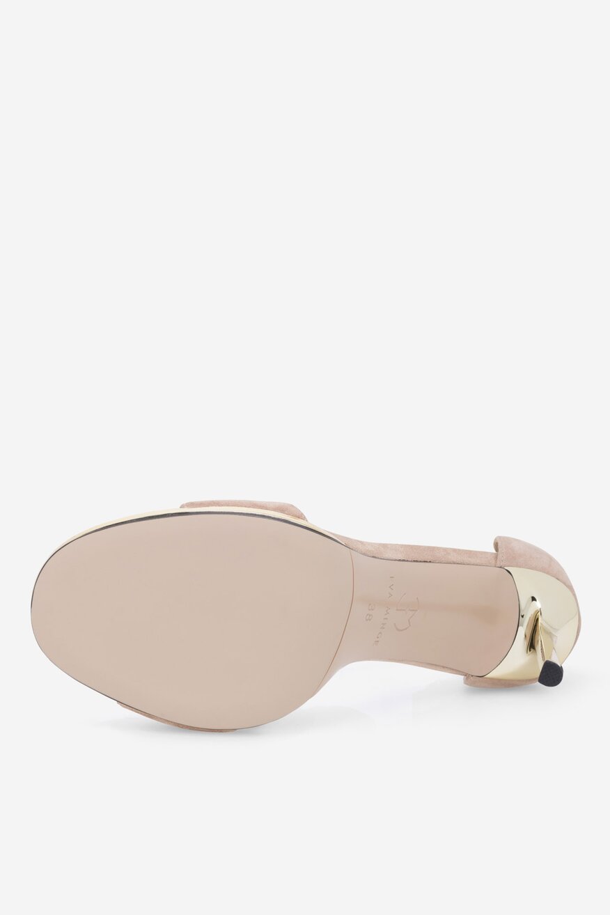 Sandały skórzane na szpilce