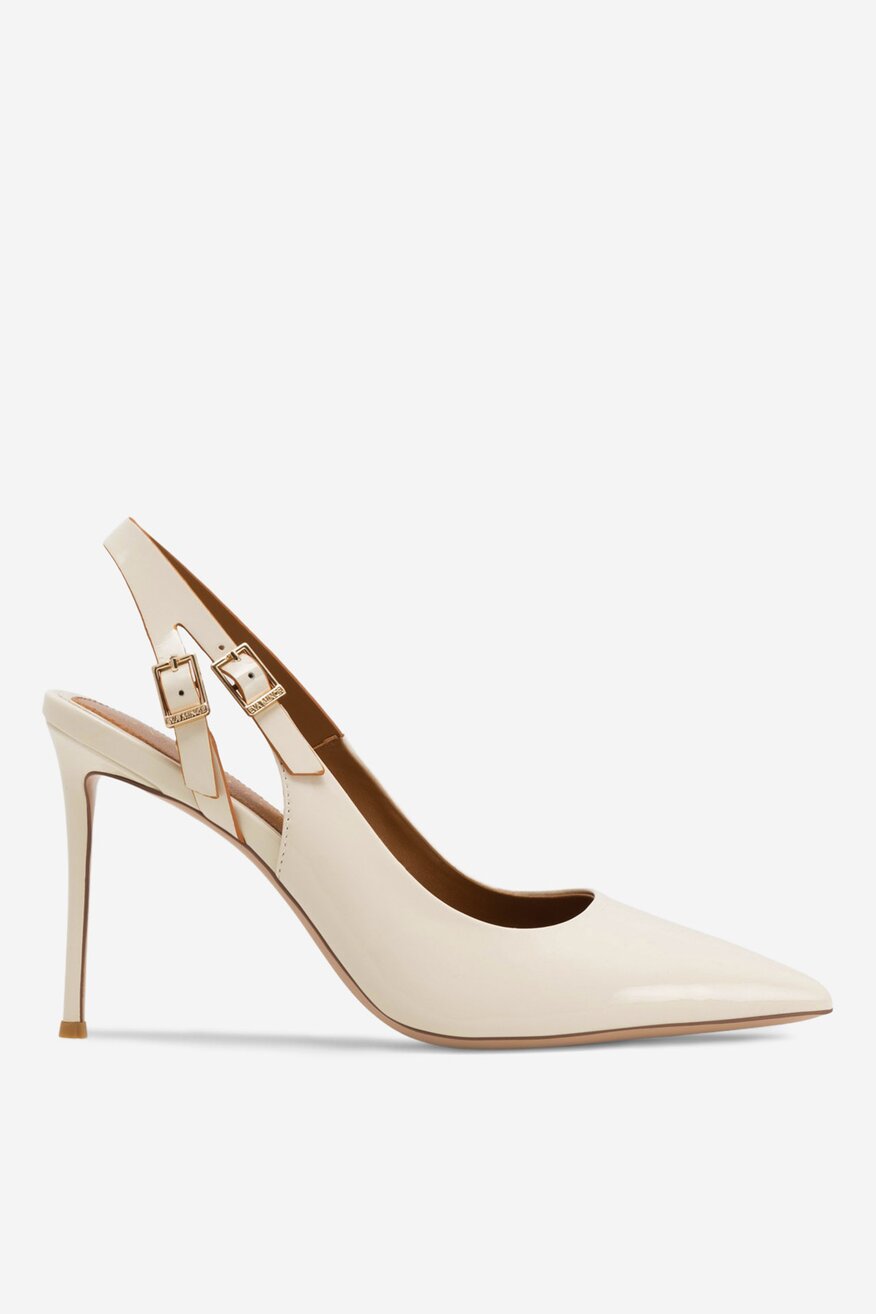 Czółenka skórzane na szpilce