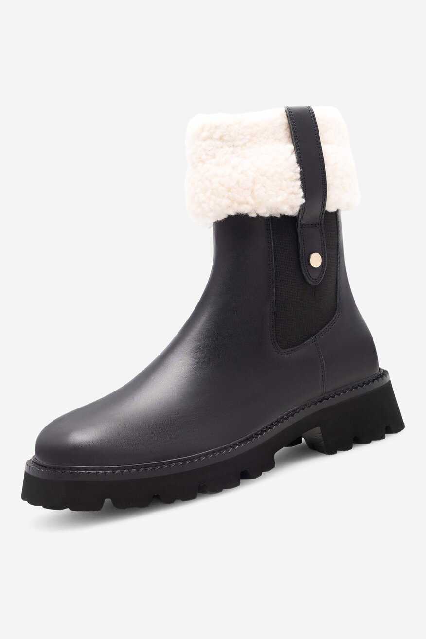 Botki skórzane ocieplane