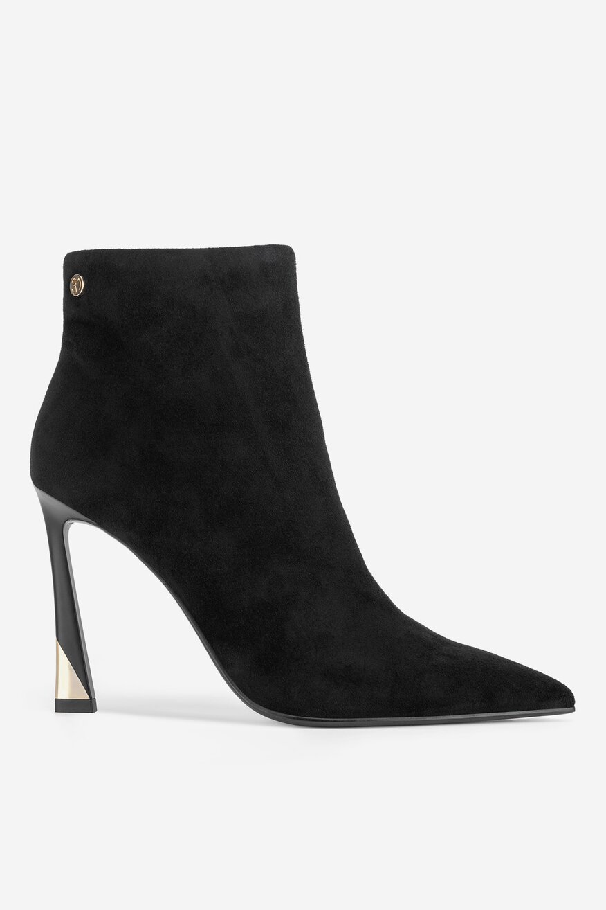 Botki skórzane na szpilce