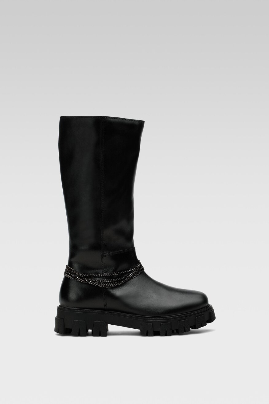 Kozaki skórzane ocieplane