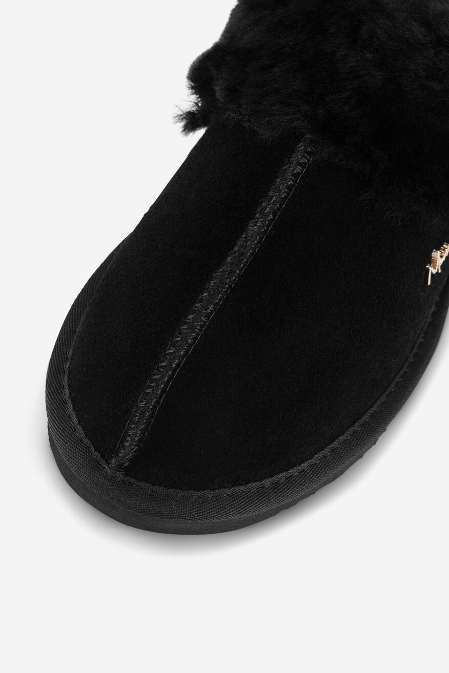 Kapcie skórzane ocieplane