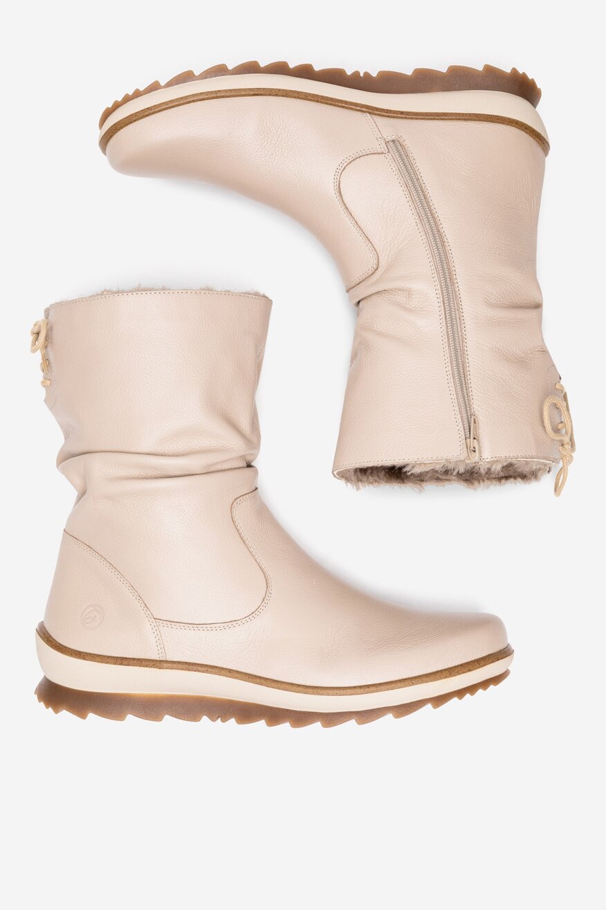 Botki skórzane ocieplane