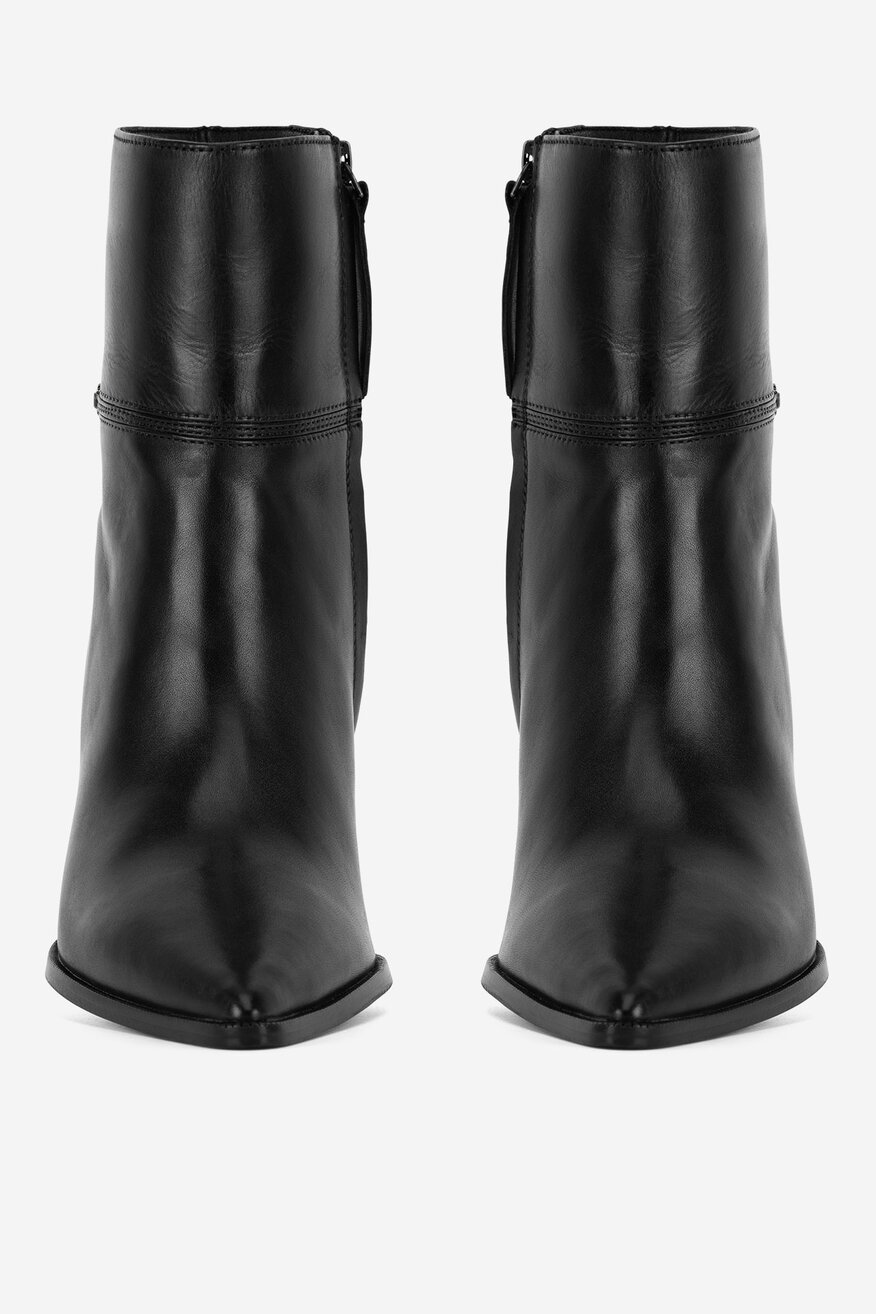 Botki skórzane na szpilce