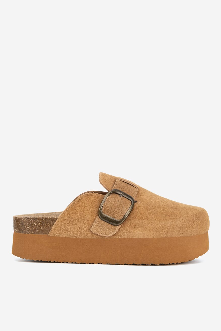 Klapki mule skórzane