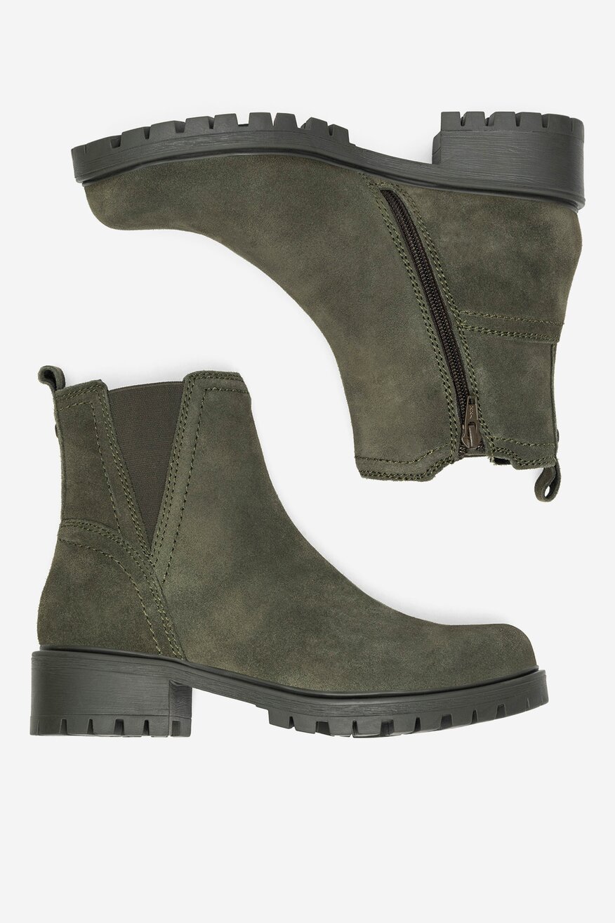 Botki skórzane ocieplane