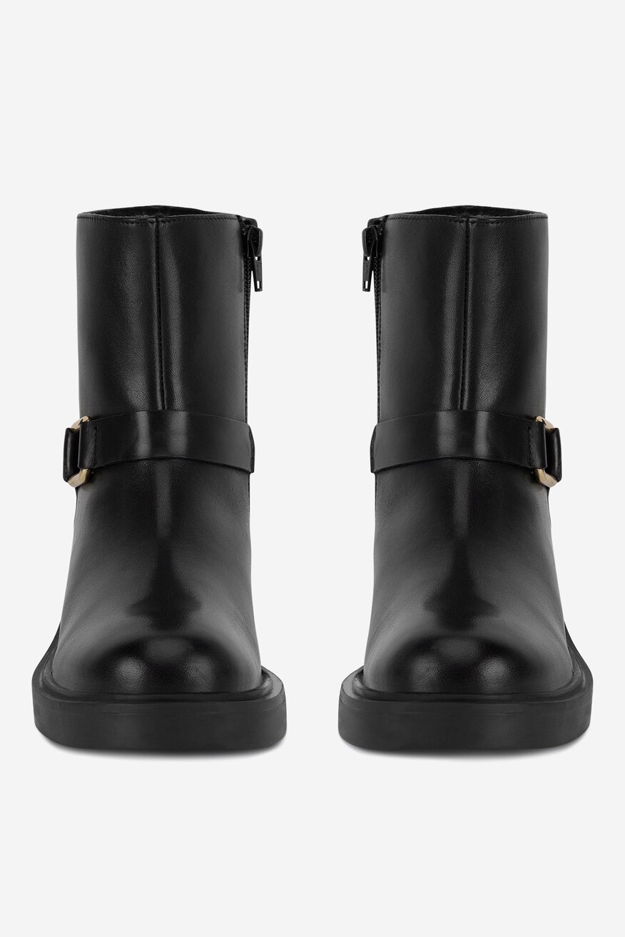 Botki skórzane ocieplane