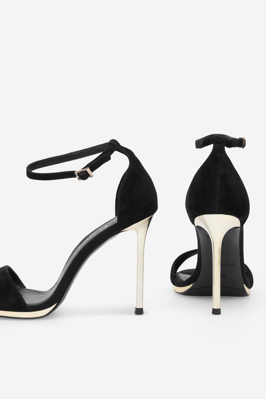 Sandały skórzane na szpilce