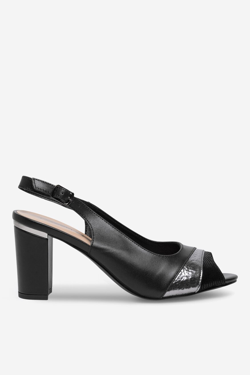 Sandały skórzane na słupku