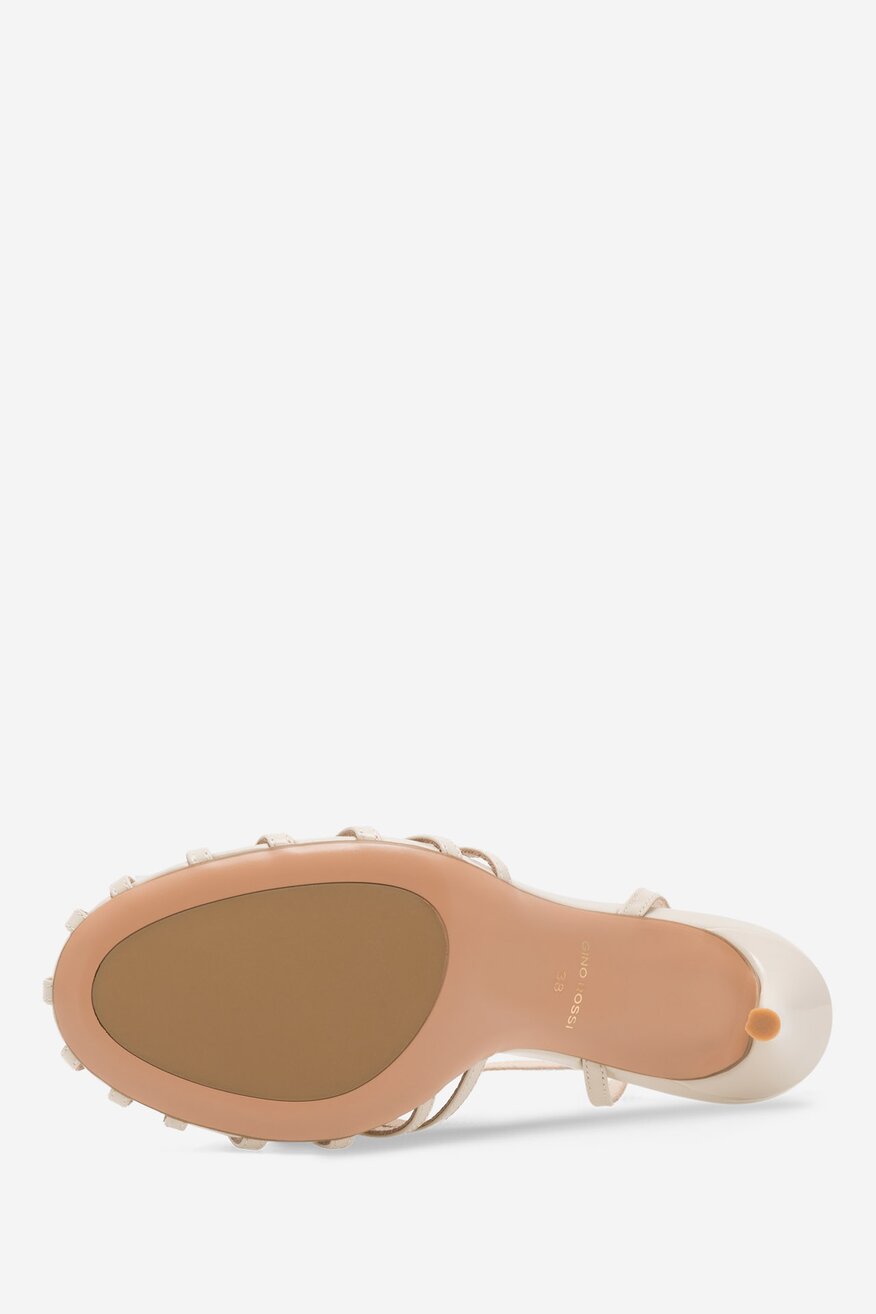 Sandały skórzane na szpilce