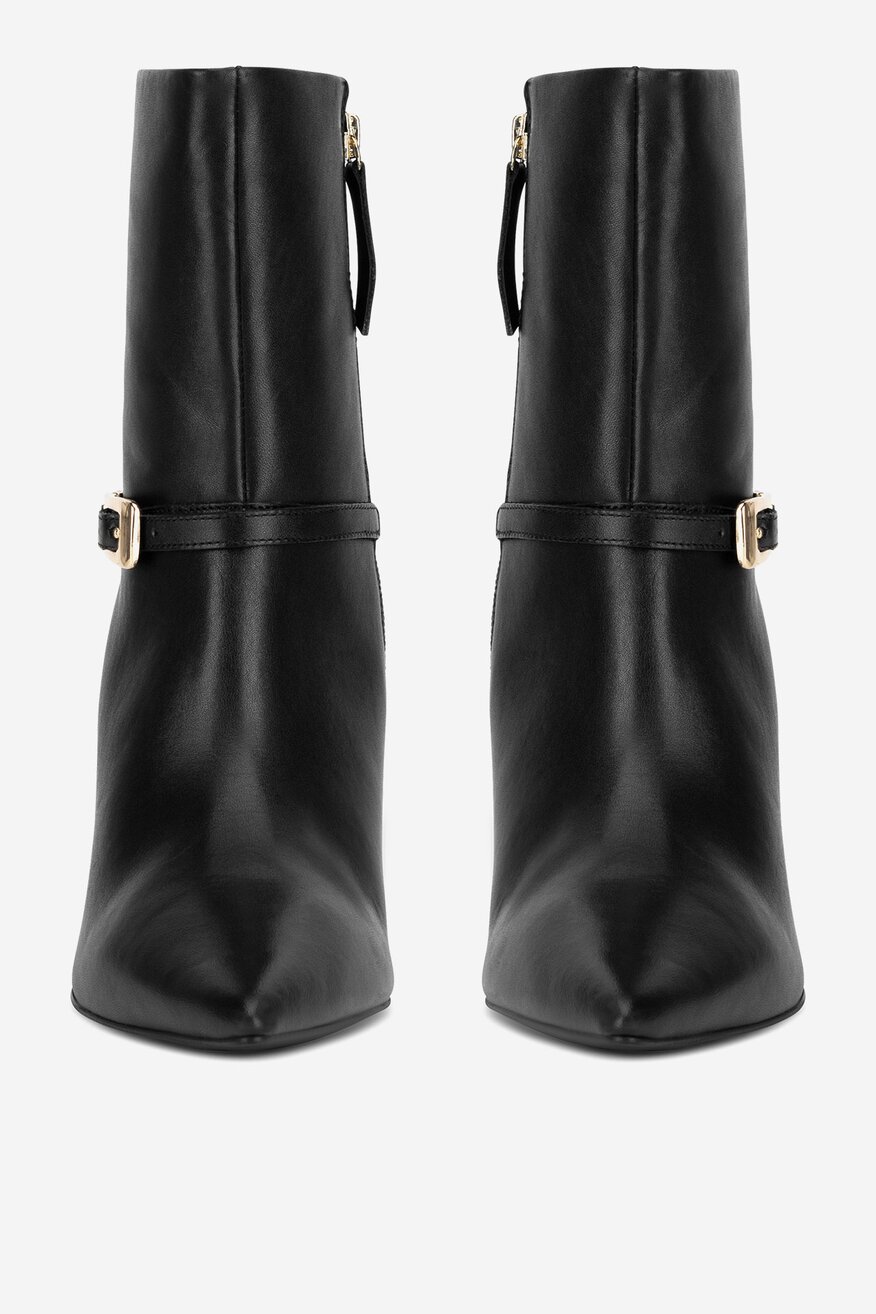 Botki skórzane na szpilce