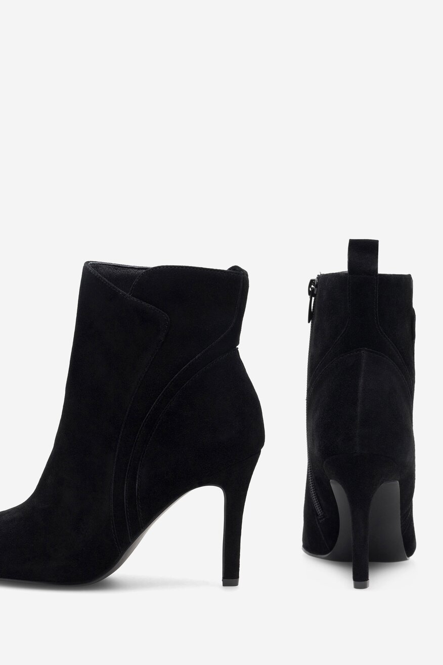 Botki skórzane na szpilce