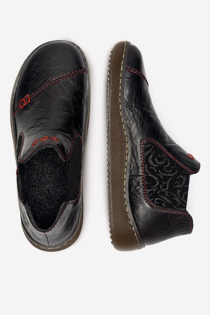 Botki skórzane ocieplane