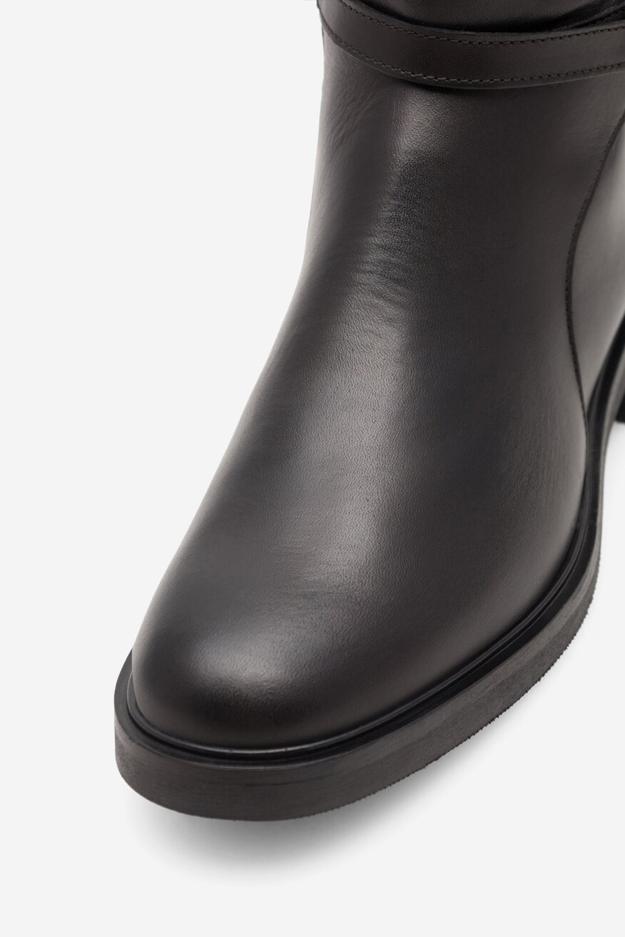 Botki skórzane ocieplane