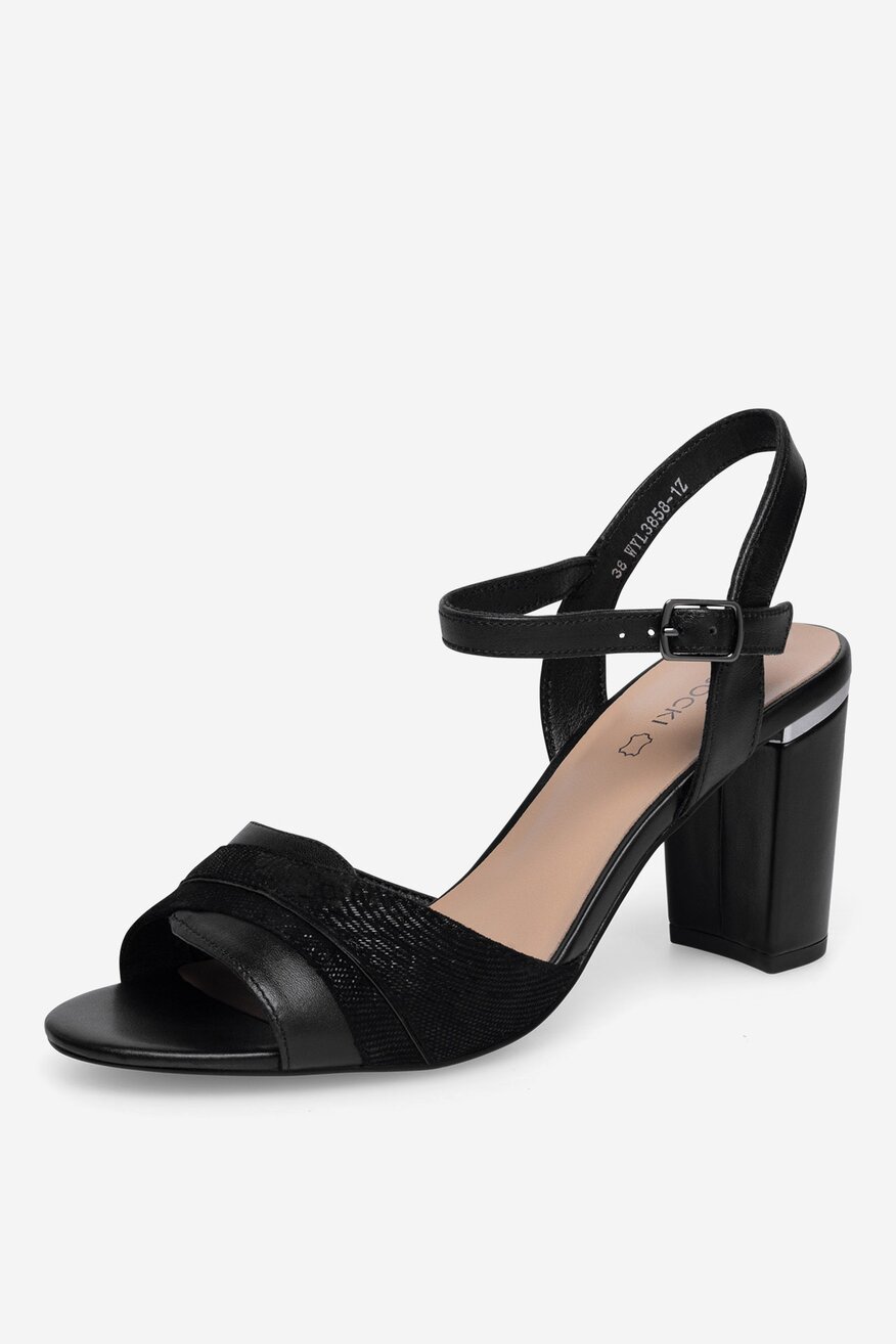 Sandały skórzane na słupku