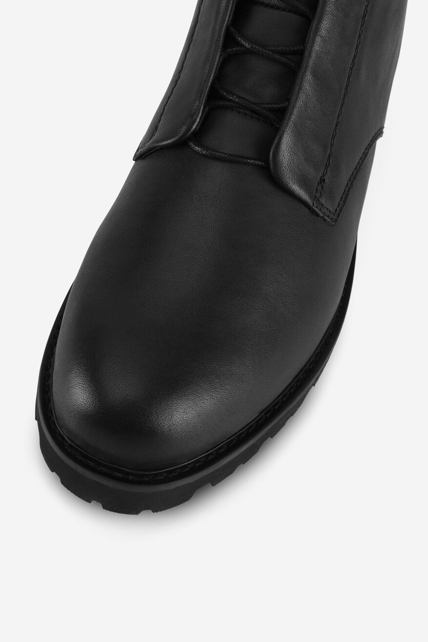 Botki skórzane ocieplane