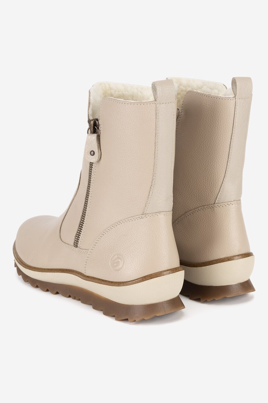 Botki skórzane ocieplane