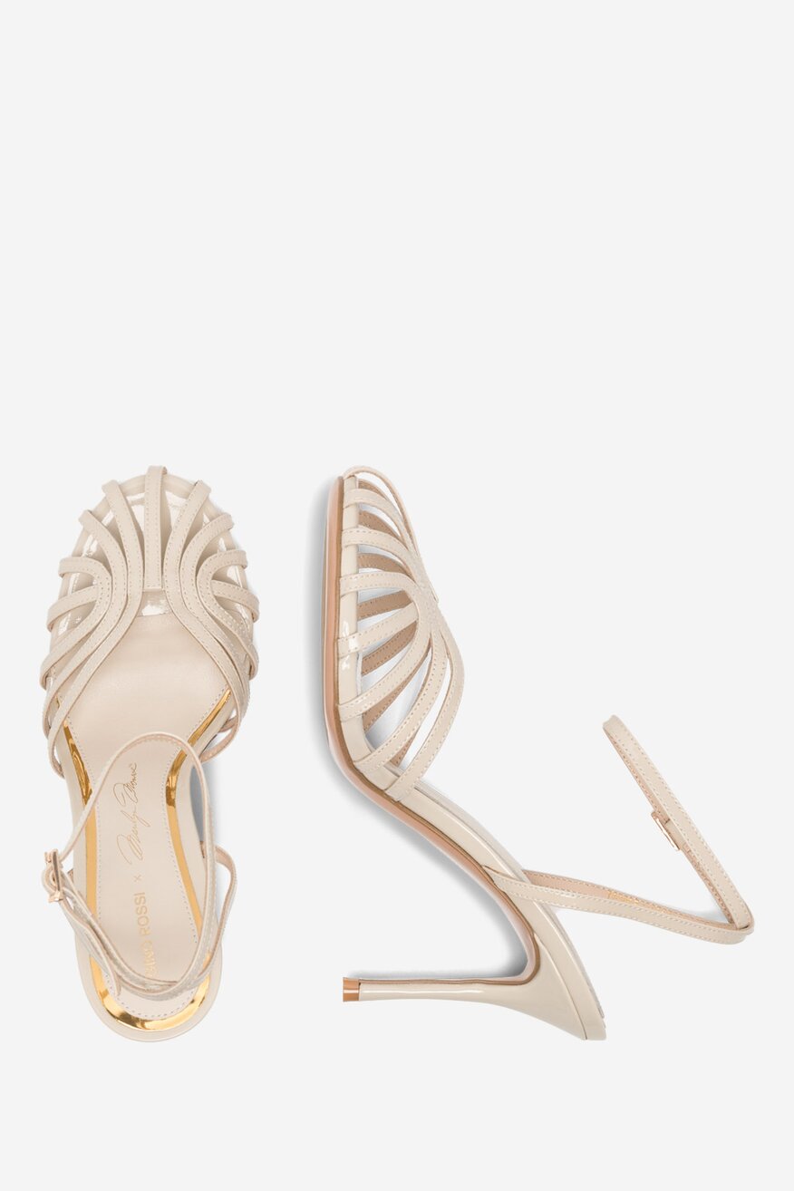 Sandały skórzane na szpilce