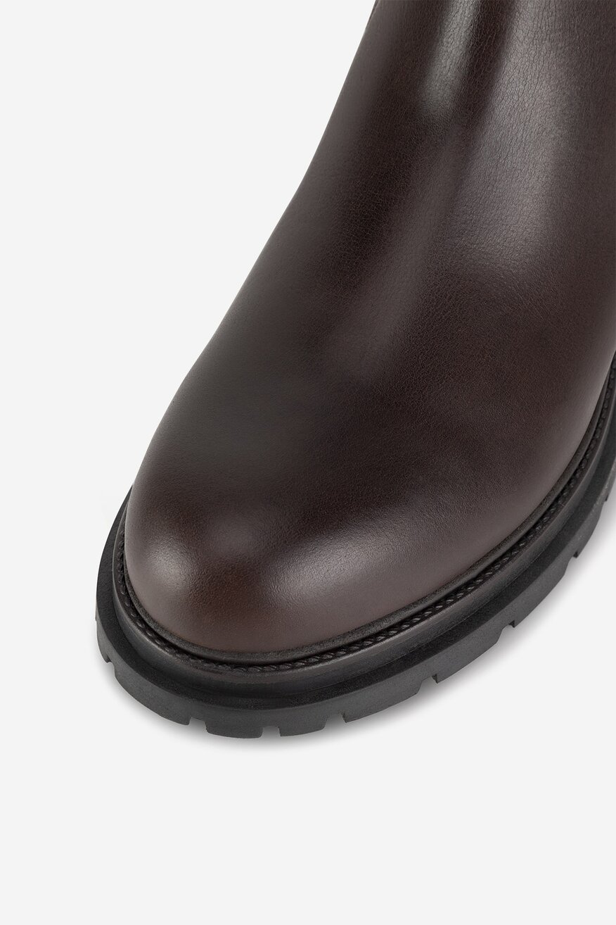 Botki skórzane ocieplane