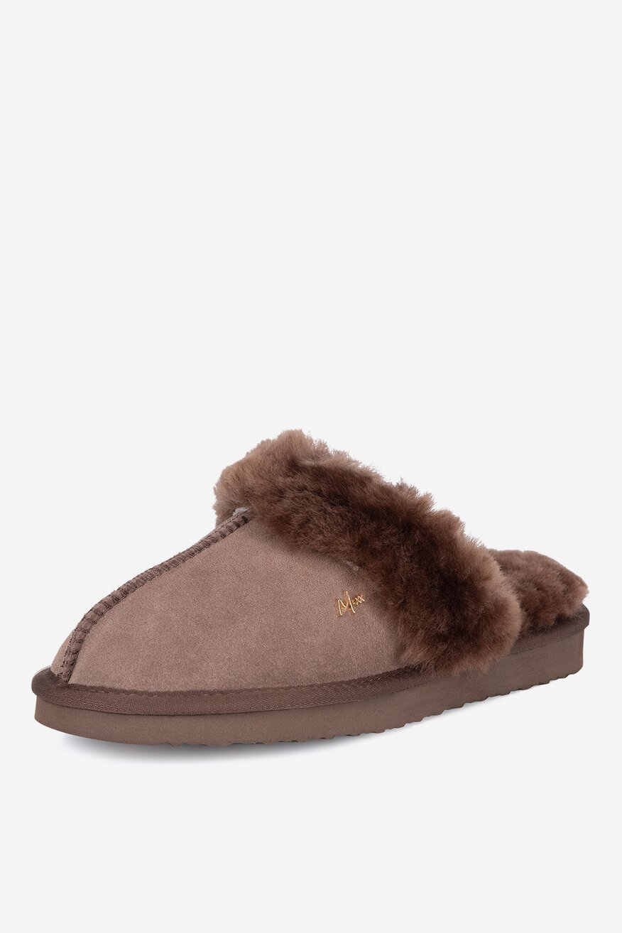 Kapcie skórzane ocieplane