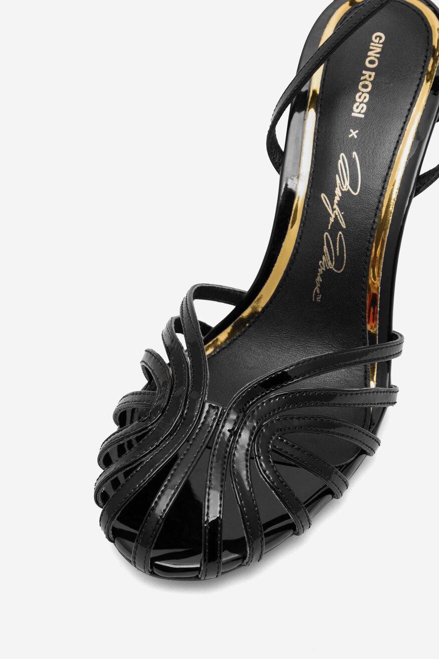 Sandały skórzane na szpilce