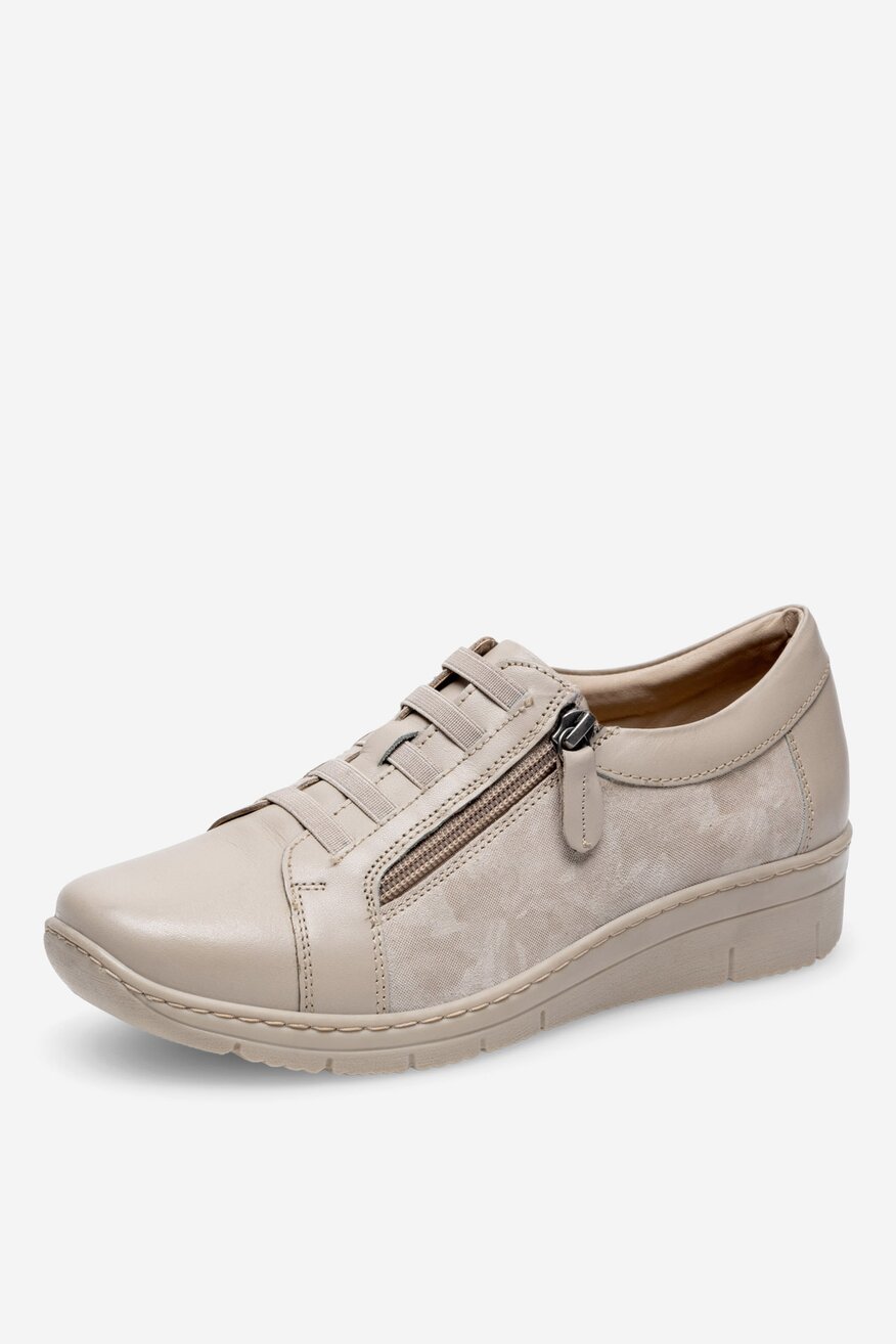 Go Soft - Półbuty skórzane na koturnie