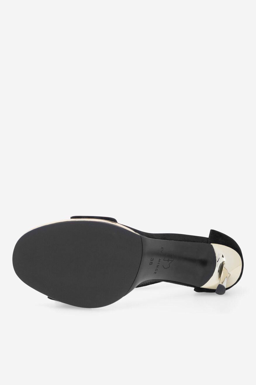 Sandały skórzane na szpilce