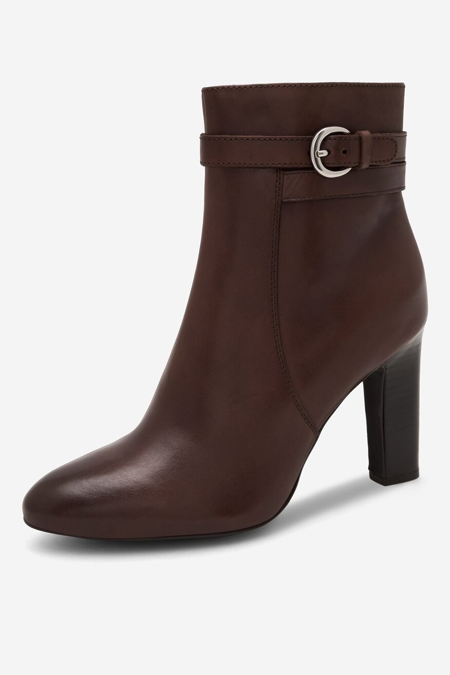 Botki skórzane na słupku
