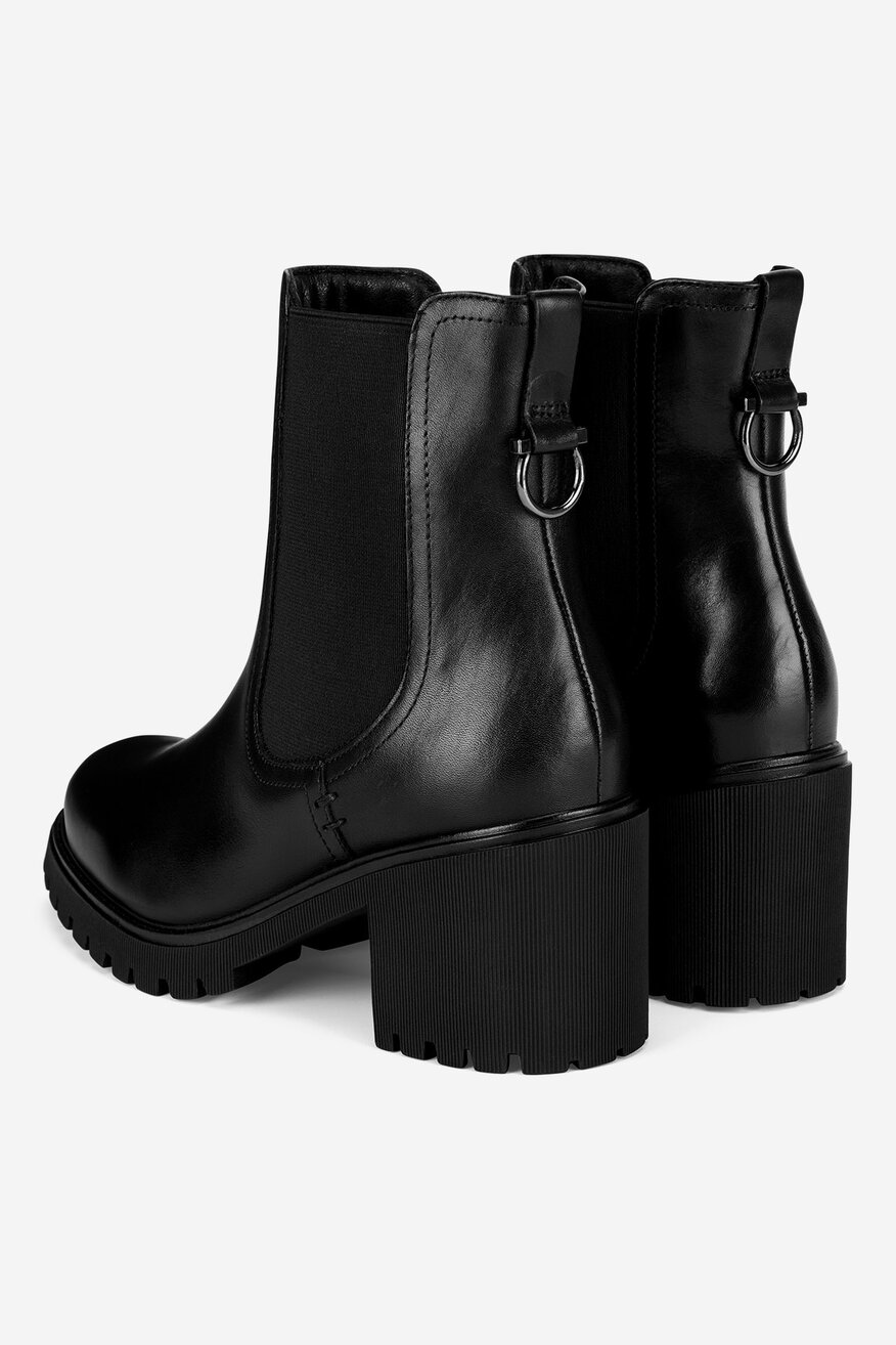 Botki skórzane ocieplane