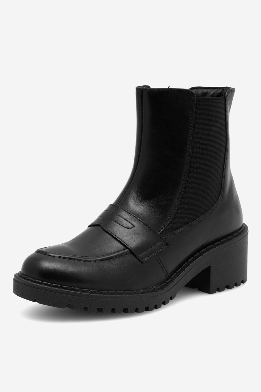 Botki skórzane ocieplane