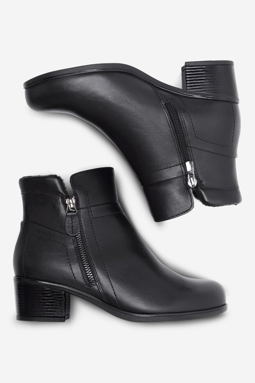 Botki skórzane ocieplane