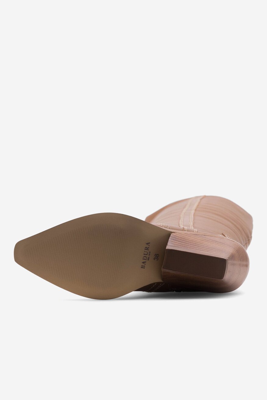 Kowbojki skórzane wysokie