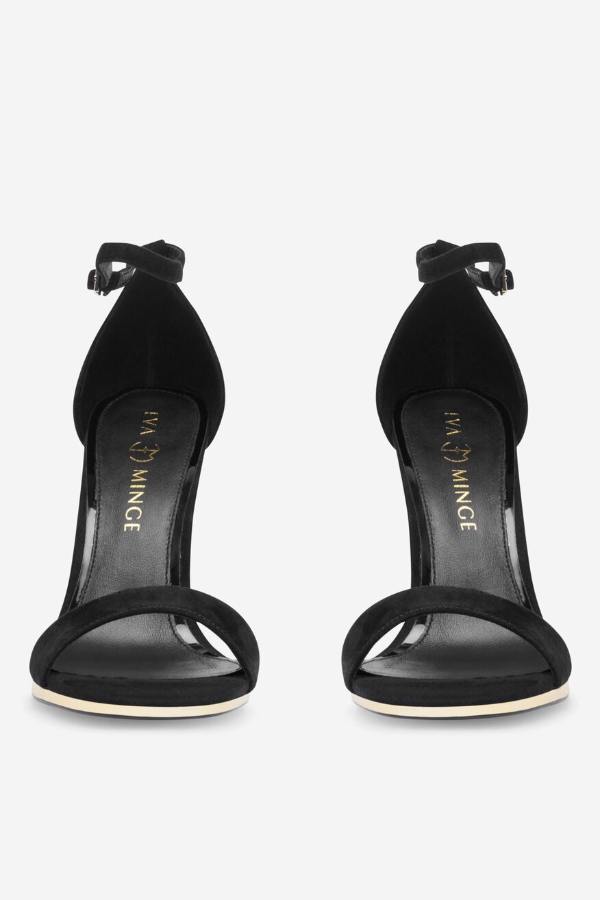 Sandały skórzane na szpilce